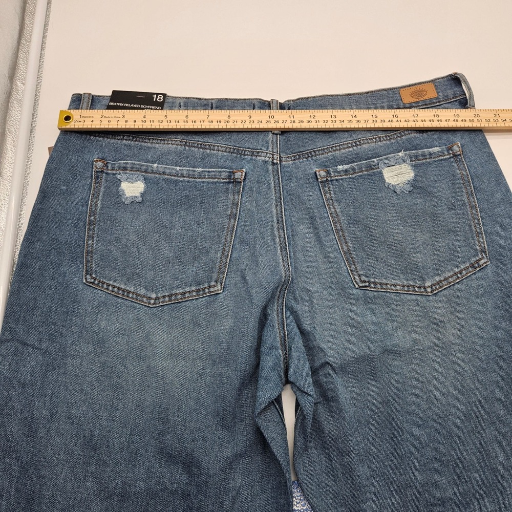 Sofia‎ Jeans Beatrix Relaxed Boyfriend Mid Rise Distressed Ankle Denim Blue 18 - Picture 6 of 10